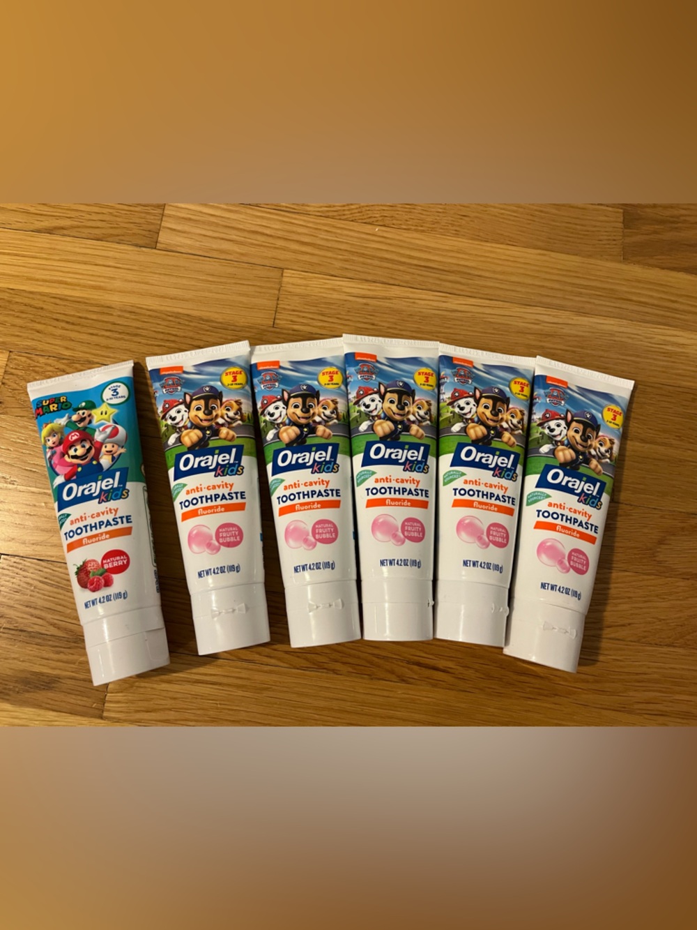 6pk bundle Orajel Kids' Fluoride Toothpaste - 4.2oz